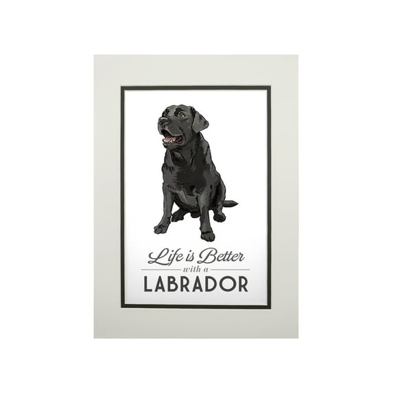Black Labrador Retriever, Life is Better, Lantern Press Artwork