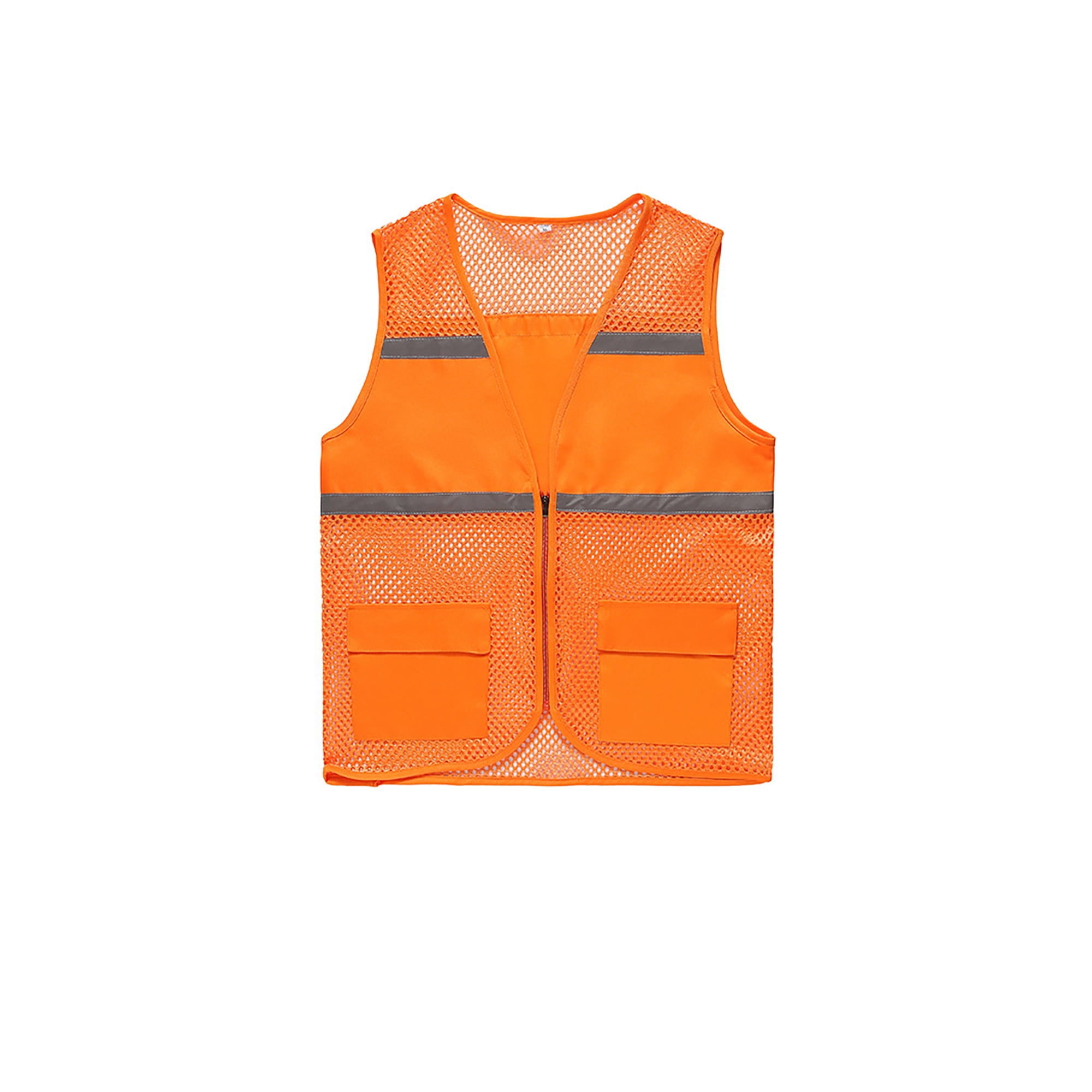 AWLYLNLL High Visibility Safety Vest for Men Women, Construction Vest with  Reflective Strips and Zipper Front, Neon Blue, Medium