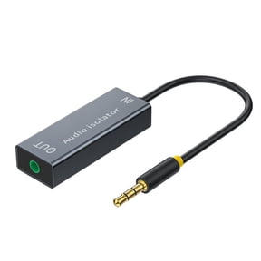 Portable Ground Loop Noise Isolator Gold-Plating Plug Stable Transmission