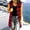Red hooded plaid vest women a1, variant on Women's Hooded Sleeveless Mid-Length Button Down Plaid Vest Casual Loose Fit Lightweight Outerwear Fall Winter Clothes, Orange M