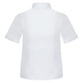 thumbnail image 6 of RongHuan Womens Plus Size Shirt Short Sleeve Uniform Casual Work Shirts Formal Solid Color Tops, 6 of 8