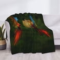 thumbnail image 3 of Rateoe Hybrid Parrot in the Forest Pattern Flannel Throw Blanket, Ultra-soft Blanket for Bed, Couch, Car, Hypoallergenic Anti-pilling blanket-50"x40"(Horizontal), 3 of 6