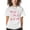 White, variant on Pink Cartoon T Shirts for Women Short Sleeve Cotton Crewneck T-Shirt Sweet Bow Baseball Bat Tee Tops Casual Basic T-Shirts, XS-5XL White L