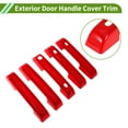 thumbnail image 4 of Cubierta de manija de puerta exterior Trim delantero izquierdo, delantero derecho, trasero izquierdo, trasero derecho y manija de puerta del maletero para Ford Bronco 2021-2025, rojo, ABS, 1 juego, 4 of 7