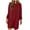 Wine, variant on LYXSSBYX Womens Long Sleeve Dress Hot Sale Clearance Autumn and Winter Women Casaul Solid Long Sleeve Loose O-Neck Hairy Sweater Pullover Dress