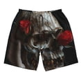 thumbnail image 5 of Goofa Realistic Rose Skull Printed Mens Swim Trunks Summer Quick Dry Short Beach Swimwear Bathing Suits-Large, 5 of 9