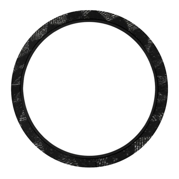 15in Car Steering Wheel Cover Is Skid Resistant And Durable For Easy Installation Black Houndstooth Vintage Texture_85706_1