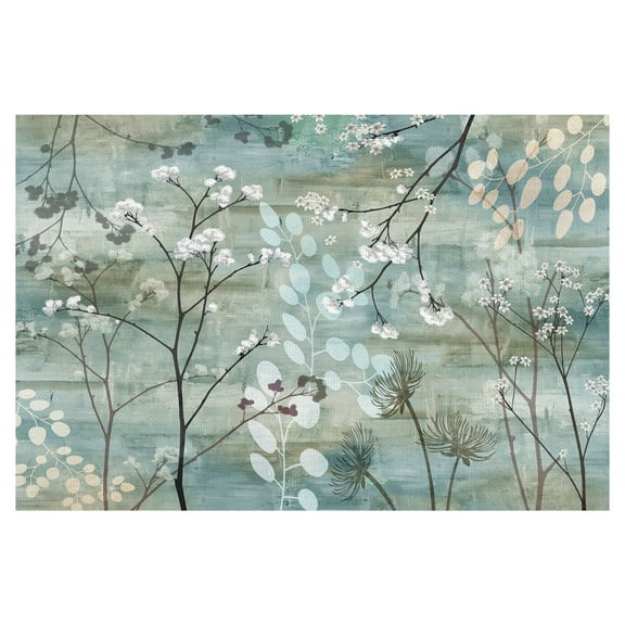 Masterpiece Art Gallery Blue Misty Woods Wildflowers By Conrad Knutsen Canvas Art Print 24" x 36"