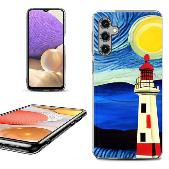 OneToughShield ® for Samsung Galaxy A14 5G Phone Case, Fashion Cover Case - Starry Night Lighthouse