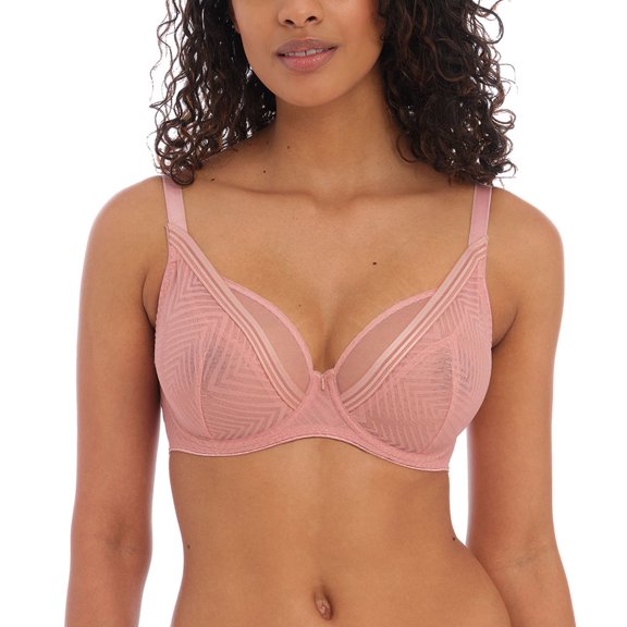 Freya Tailored High Apex Plunge Underwire Bra (401121),34FF,Ash Rose