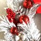 thumbnail image 3 of Xiao Hua Árbol de Navidad artificial invertido, decorado con piñas, bayas y ramas escarchadas, colección navideña, 45 cm., 3 of 4