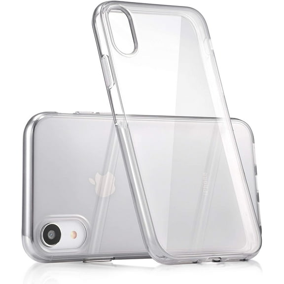 Transparent Case for Apple iPhone XR Clear Case, [Yellow Resistant] Hard Back Cover Soft Silicone, Shockproof Slim Case for Apple iPhone XR
