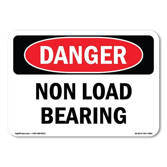 SignMission OS-DS-A-1014-L-1984 10 x 14 in. OSHA Danger Sign - Non Load Bearing