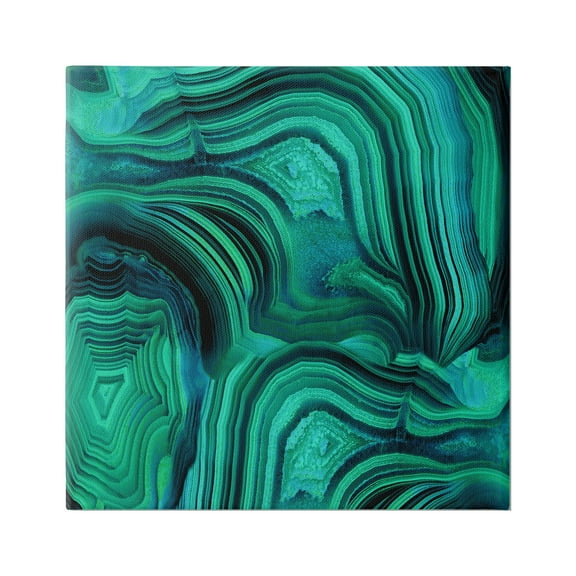 Stupell Green & Blue Malachite Abstract Abstract Painting Gallery Wrapped Canvas Print Wall Art