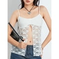 thumbnail image 2 of Biezeib Womenacute;s Summer Lace Slim Cami Tops Front Mini Bowknot Spaghetti Strap Vest Slit Hem Camisole, 2 of 6