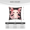 thumbnail image 2 of KLL Cute Axolotl Sakura Blossoms Decorative Throw Pillow Covers Velvet Soft for Couch Sofa Bedroom Living Room Outdoor (No pillow core)- 20"x20", 2 of 5