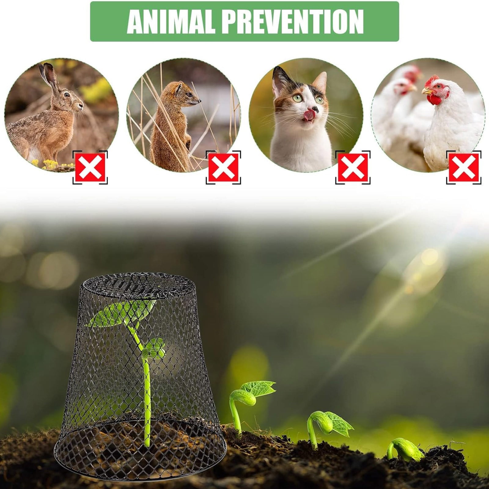 Clearance!Chicken Wire Cloche Plant Covers Garden Netting Metal Heavy Duty Plant Protectors From Animals