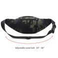 thumbnail image 3 of Riñonera DAITET, cinturón ajustable de gran capacidad, camuflaje negro, 3 of 9