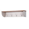 thumbnail image 1 of UBesGoo Entryway Floating Coat Rack, 35'' Wood Wall-Mounted Storage Hanging Shelf w/4 Dual Hooks, Gray, 1 of 7