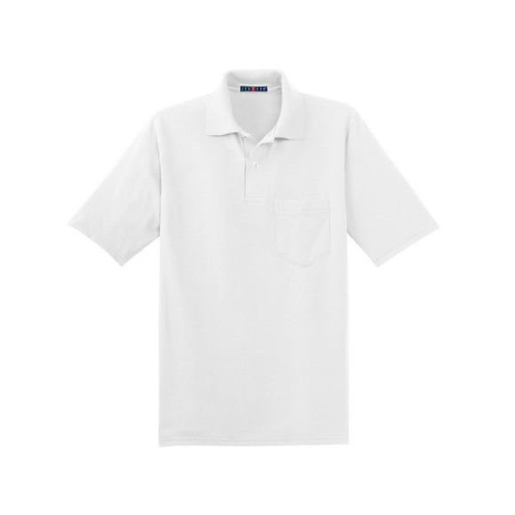 Jerzees 50/50 Pocket Sport Shirt With SpotShield, White S