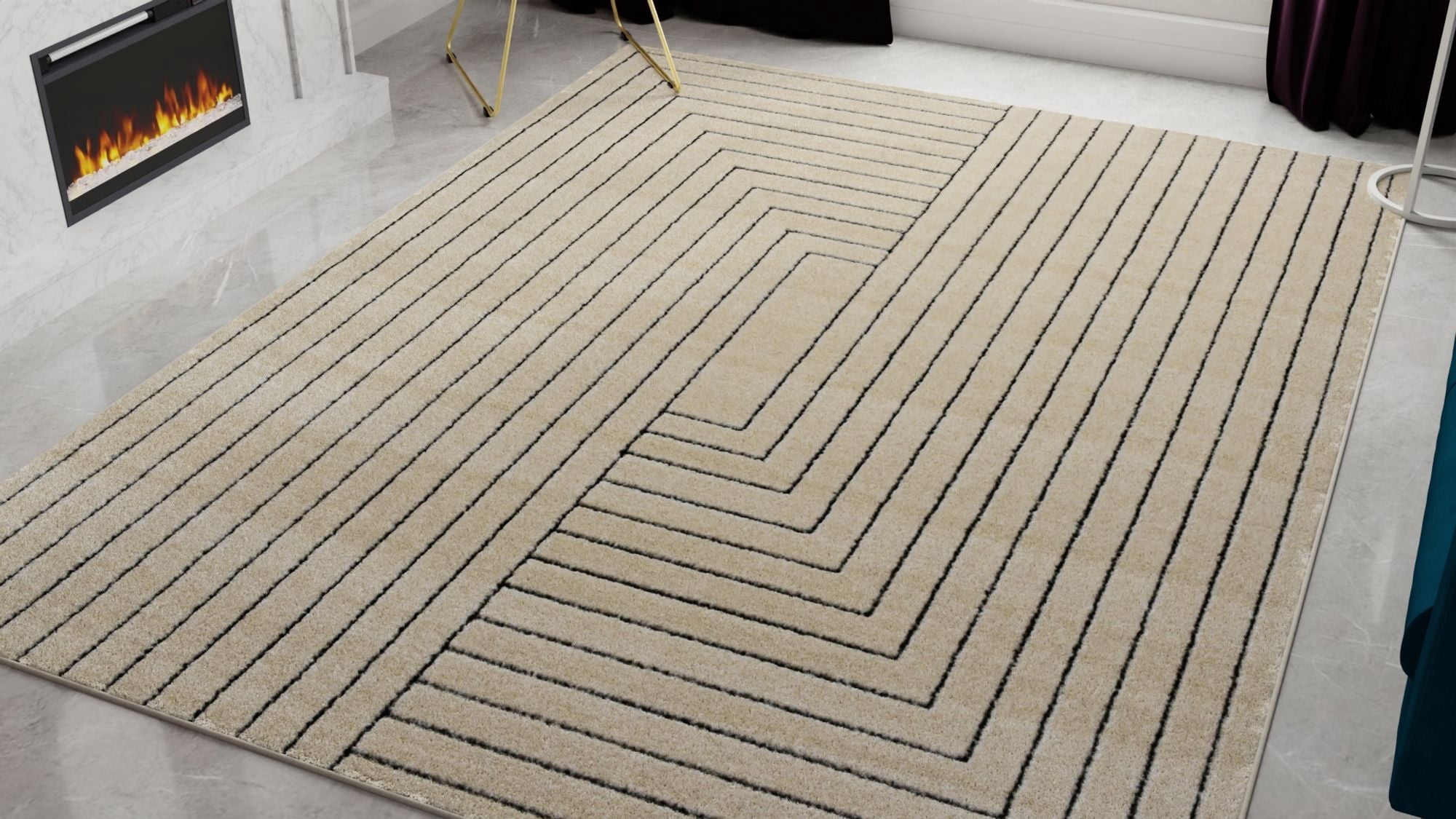 Rugs America Chanai CN95A Contemporary Geometric 9'0" x 12'0" Area Rug
