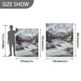 thumbnail image 6 of Yayeee Throw Blanket for Couch Soft Warm 50" x 60" Sofa Chair Bed Decoration, River and Mountains, 6 of 7