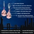 thumbnail image 2 of Gem Stone King 925 Silver and 10K Yellow Gold Peach Nano Morganite and Purple Amethyst and White Lab Grown Diamond Earrings for Women | 21.37 Cttw | Gemstone October Birthstone | Pear Shape 18X13MM, 2 of 6