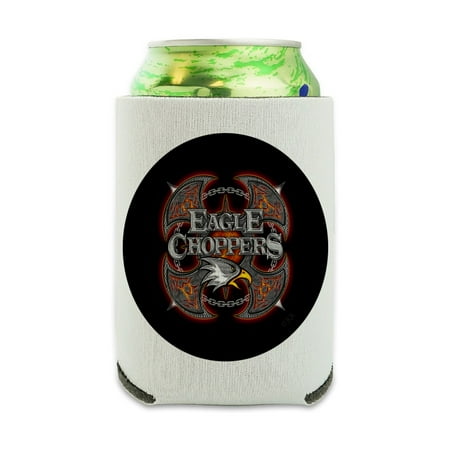 

Eagle Choppers Motorcycle Biker Club Can Cooler - Drink Sleeve Hugger Collapsible Insulator - Beverage Insulated Holder