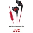 thumbnail image 2 of JVC Black and Red Nozzel Secure Comfort Fit Sweat Proof Gumy Sport Earbuds with long colored cord HA-ENR15B, 2 of 7