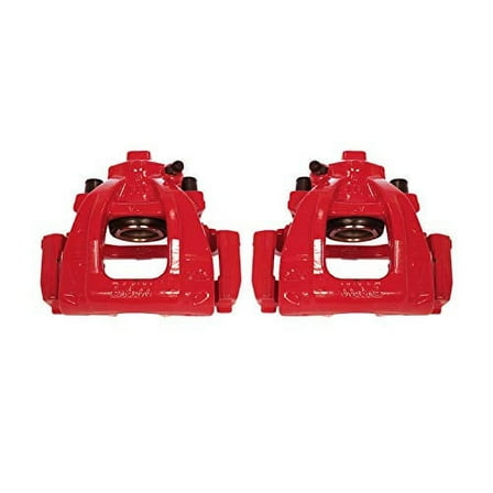 Power Stop Front Pair of Red Powder Coated Calipers S2776