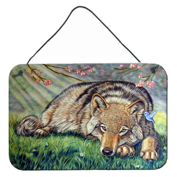 Wolf and Hummingbird Wall or Door Hanging Prints