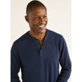 thumbnail image 2 of Free Assembly Men's Henley Shirt with Woven Placket, Sizes XS-3XL, 2 of 5