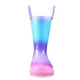 thumbnail image 4 of Kushyshoo Kids Blue Purple Glitter Light up Rain Boots Size 3 Big Girls, 4 of 5