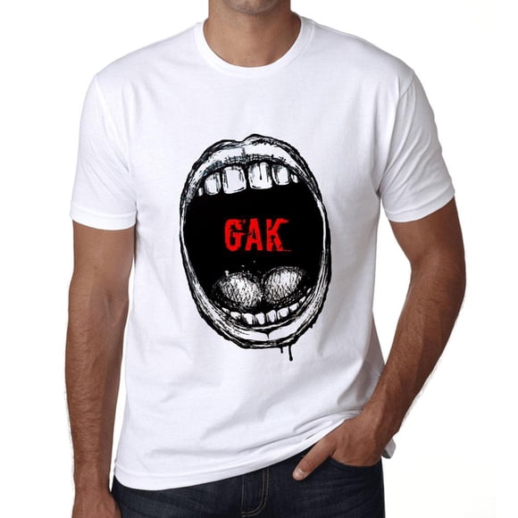 T-Shirt Graphique pour Hommes Expressions Bouche Gak Éco-Responsable Édition Limitée Tee-Shirt Manches Courtes Vintage Cadeau d'Anniversaire Original