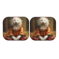 thumbnail image 7 of Daiia Haystack Meditating Cat 2PCS Car Windshield Sun Shade, Foldable Sun Shield for Car Front Window, Auto Sun Blocker Visor Protector Universal for Truck SUV Pickup-Medium, 7 of 7