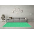 thumbnail image 3 of Ahgly Company Machine Washable Indoor Round Abstract Turquoise Blue Contemporary Area Rugs, 3' Round, 3 of 4