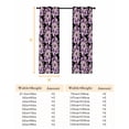 thumbnail image 6 of Purple Floral Blackout Curtains for Bedroom, Abstract Watercolor Flower Leaf Plant Thermal Insulated Kitchen Drapes with Grommets, Light Blocking Window Treatment, 2 Panels 52" x 84", 6 of 7