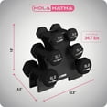 thumbnail image 3 of HolaHatha 3, 5, and 8 lb Dumbbell Hand Weight Set for Home Exercise with Storage Rack, Black, 32 lb, 3 of 9