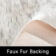 thumbnail image 5 of Latepis 12x12 Rugs for Living Room Super Large Faux Sheepskin Fur Rug White with Grey Tips Area Rugs Sofa Fluffy Rug Shag Rug for Bedroom Home Office Entertainment Room Square, 5 of 6