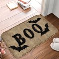 thumbnail image 5 of 1pc Boo Bat Decoration Absorbent Non-Slip Bathroom Thickened Flannel Rug Decor,Soft,Quick Drying,Suitable For Indoor/outdoor Use,Bathrooms,Bedrooms,Kitchens,Terrace,Laundry Rooms,16"x24", 5 of 9