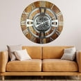 thumbnail image 5 of THE GEARS CLOCK Wall Clock with Real Moving Gears EN-LI_ 24 in Round Vintage-Brown, 5 of 10