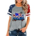 thumbnail image 1 of Top Plisado Gradiente de las Mujeres, Cuello de la Tripulación Manga Corta Blusa Suelta para el Hogar Y el Uso Diario, Ligera Túnica de Moda Casual, 1 of 2