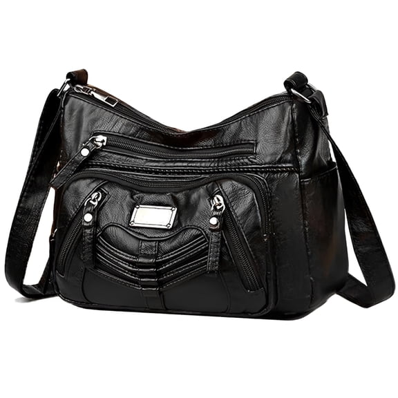 KXF Womens Crossbody Bag Soft Leather Handbags Multi Pocket Satchel Waterproof Hobo Shoulder Bag Messenger Bag