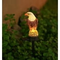 thumbnail image 2 of Estatuilla de águila, luz Solar de estaca para jardín, luces solares de águila, luz brillante decorativa para exteriores, estatua de águila para decoración de jardín, 2 of 5