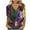 B Multicolor, variant on YUGYXL Women's Mardi Gras 3/4 Length Sleeve Tshirts Casual Plus Size Party Mask Printed Loose Tees Summer V Neck Soft Comfy Shirts Ladies Tunic Tops Celebration Blouse