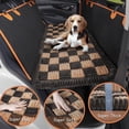 thumbnail image 3 of Cama para Perro HAPYFOST para Asiento Trasero del Auto, Antideslizante, Lavable, Marrón, 3 of 7