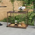 thumbnail image 1 of vidaXL Bar Cart Brown 100x45x83 cm Poly Rattan, 1 of 4