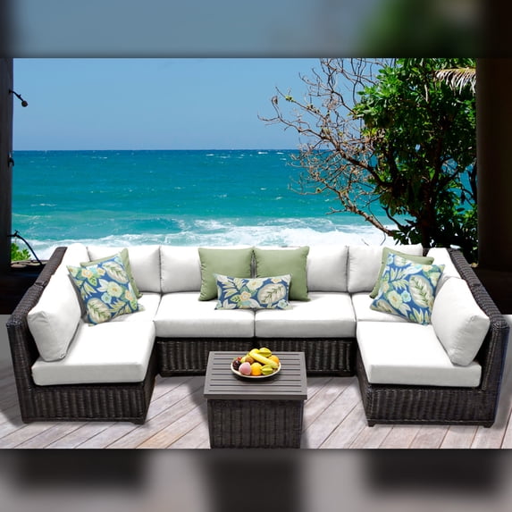 Delacora TKC-DPF-VEN07D Venice Outdoor 7 Piece Conversation Set