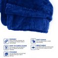 thumbnail image 4 of Strlinen Travel Blanket and Pillow - Premium Soft 2 in 1 Airplane Blanket with Soft Bag Pillowcase, Hand Luggage Sleeve and Backpack Clip (Blue), 4 of 6