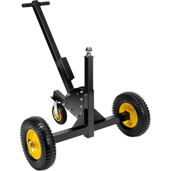 SPECSTAR Adjustable Trailer Dolly, 1500lbs Load Capacity, with 2" Hitch Ball & 16" Solid Tires,23.6"-35.4" Adjustable Height, Suitable for RV Trailer Relocation